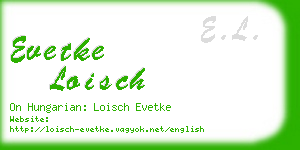 evetke loisch business card